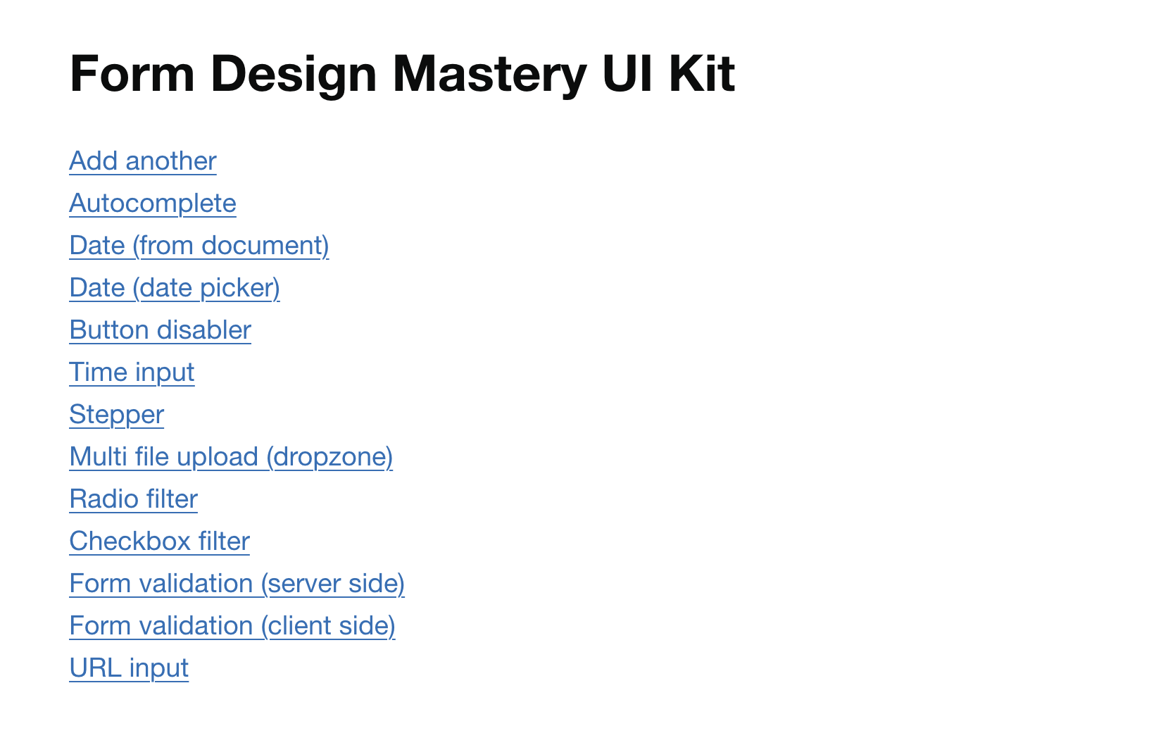 Form Design Mastery UI Kit