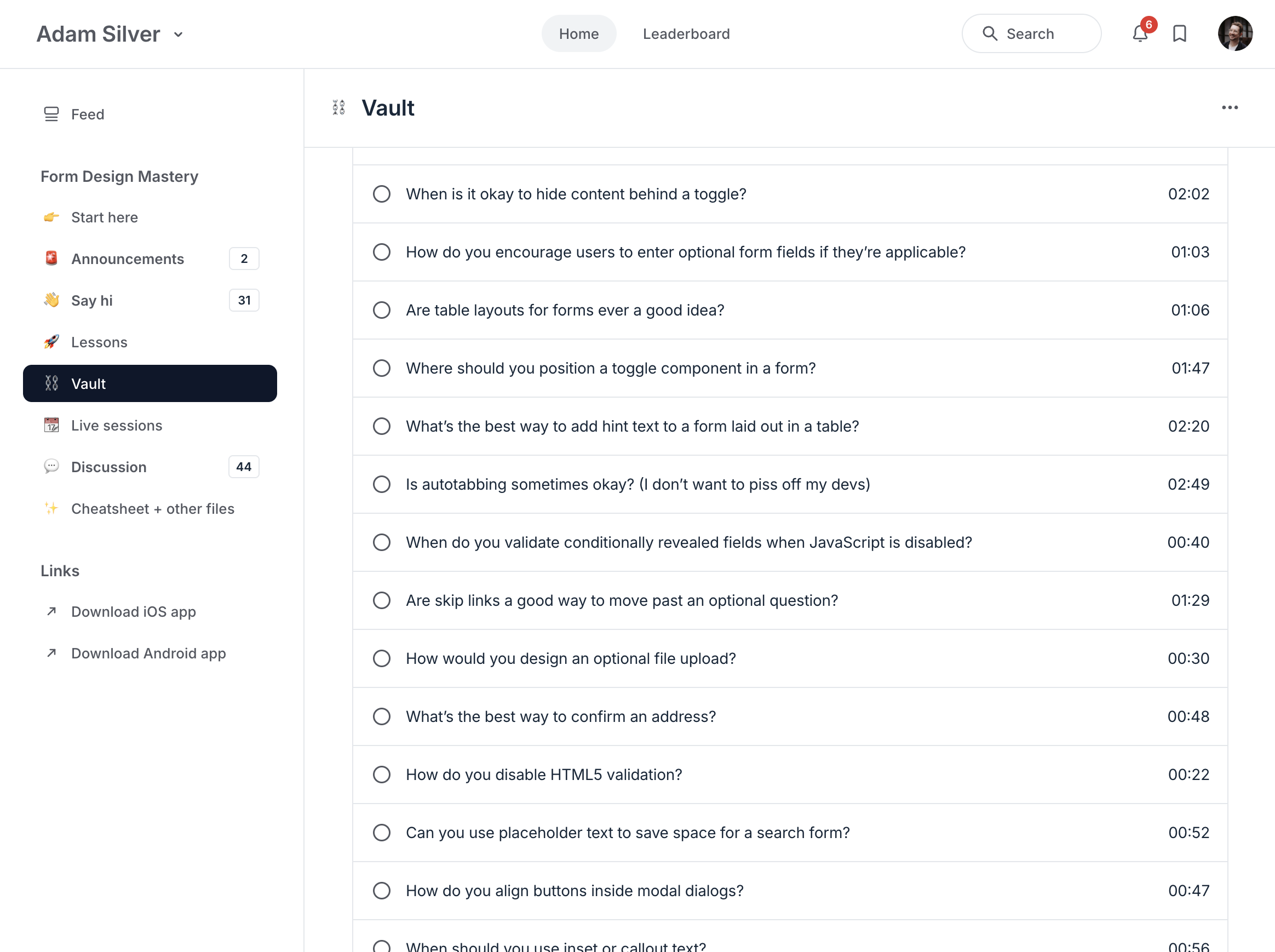 Portion of the vault as shown in Form Design Mastery
